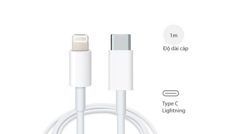 dây sạc chuyển đổi type c to lightning