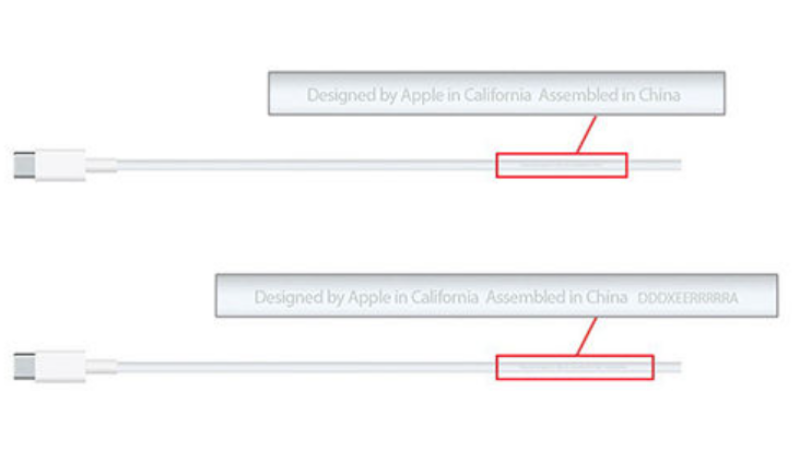 số seri trên dây sạc macbook