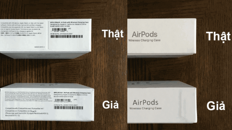 phân biệt qua bao bì