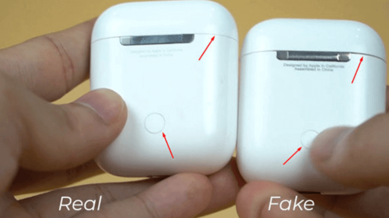 phân biệt qua hộp sạc