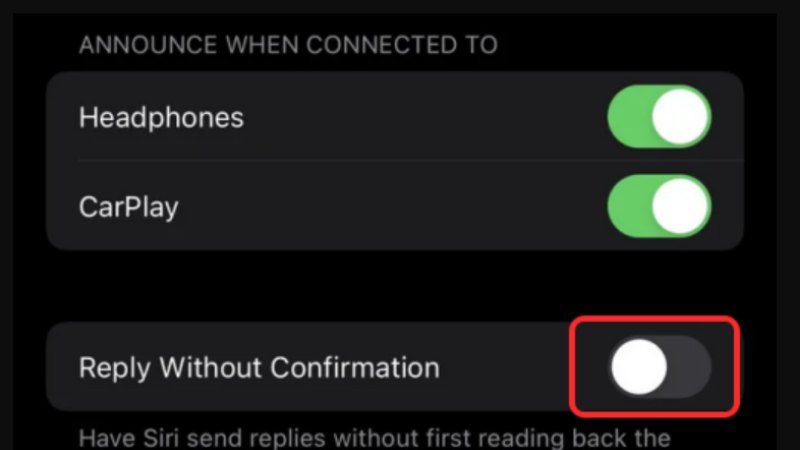 trả lời mà không cần xác nhận