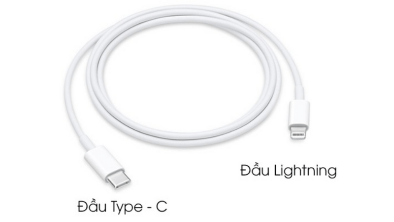 thiết kế dây sạc type c lightning