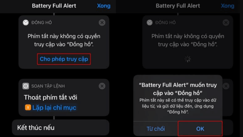 thiết lập battery full battery
